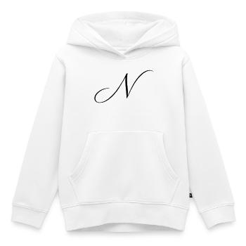 Name mit Anfangsbuchstabe N Nina Noah Nora Nico  - Kinder Premium Organic Hoodie - Weiß - Vorne - AI Model Kid Female (0cm)