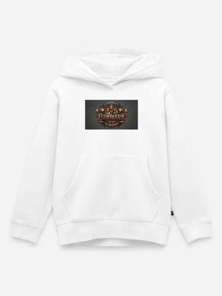 Mechanical Kingdom of Danmark - Kinder Premium Organic Hoodie - Weiß