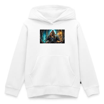 Hades erlaubt Herakles, Cerberus zu nehmen - Kinder Premium Organic Hoodie - Weiß - Vorne - AI Model Kid Female (0cm)