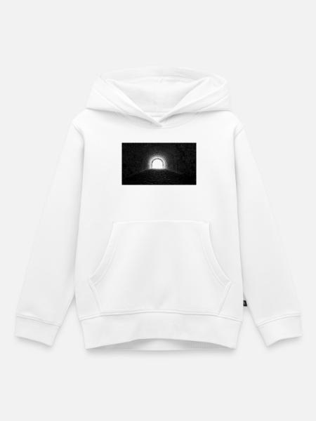 dark - Kinder Premium Organic Hoodie - Weiß
