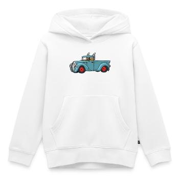 Pick Up - Kinder Premium Organic Hoodie - Weiß - Vorne - AI Model Kid Female (0cm)