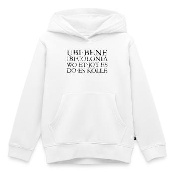 UBI BENE IBI COLONIA - Kölsch Köln Design - Kinder Premium Organic Hoodie - Weiß - Vorne - AI Model Kid Female (0cm)