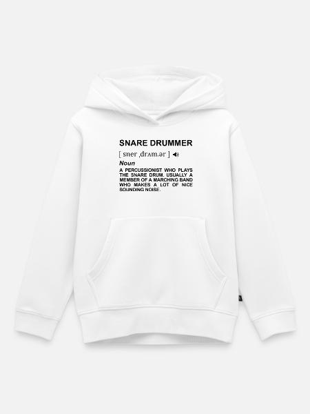 Trommler Wörterbuch - Kinder Premium Organic Hoodie - Weiß