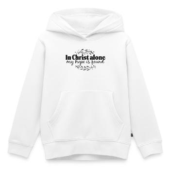 En Christ seul - Sweat Premium à capuche enfant bio - blanc - Devant - AI Model Kid Female (0cm)