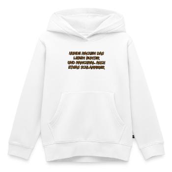 Hundebunte Lebensfreude - Kinder Premium Organic Hoodie - Weiß - Vorne - AI Model Kid Female (0cm)