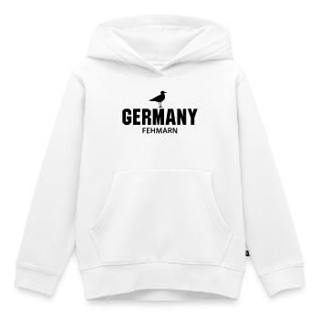 Fehmarn GERMANY - Kinder Premium Organic Hoodie - Weiß - Vorne - AI Model Kid Female (0cm)