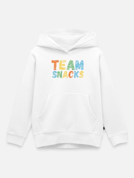 Team Snacks - Kinder Premium Organic Hoodie - Weiß