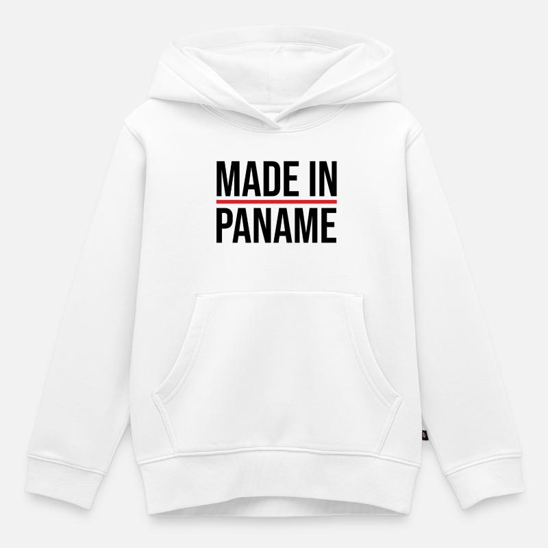 Made in Paname - Sweat Premium à capuche enfant bio - blanc