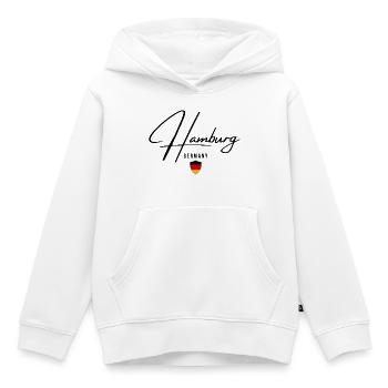 Elegantes Design: Hamburg, Hamburg, Deutschland - Kinder Premium Organic Hoodie - Weiß - Vorne - AI Model Kid Female (0cm)