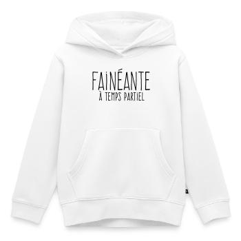 Part-time lazy - In praise of laziness - Kids Premium Organic Hoodie - white - Front - AI Model Kid Female (0cm)
