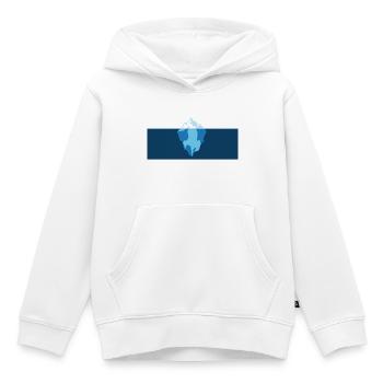 Eisberg Minimal Blau Design - Kinder Premium Organic Hoodie - Weiß - Vorne - AI Model Kid Female (0cm)