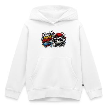 Guck mich nicht in diesem Ton an! - Kinder Premium Organic Hoodie - Weiß - Vorne - AI Model Kid Female (0cm)