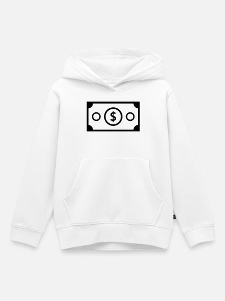 Dollar - Kinder Premium Organic Hoodie - Weiß