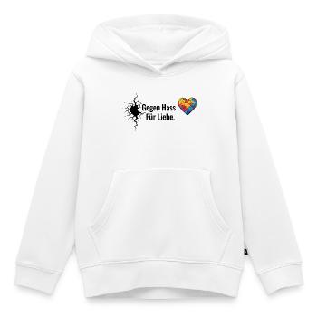 Gegen Hass Für Liebe Motiv für Aktivisten & Pride - Kinder Premium Organic Hoodie - Weiß - Vorne - AI Model Kid Female (0cm)