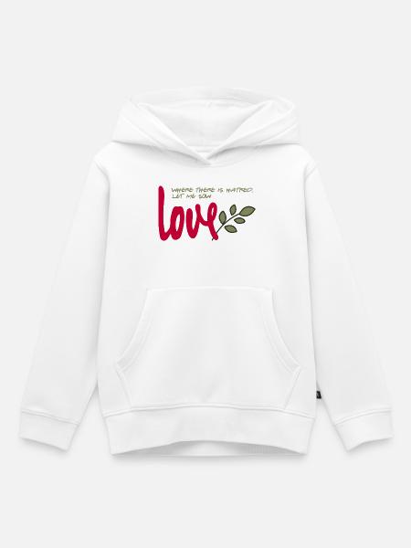 Lass mich Liebe säen - Kinder Premium Organic Hoodie - Weiß