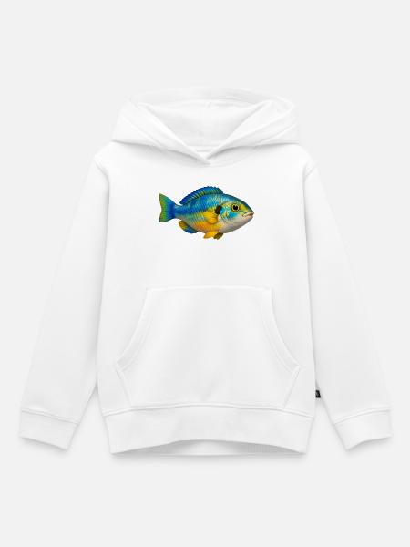 Bunter Fisch Aquarium Liebhaber - Kinder Premium Organic Hoodie - Weiß