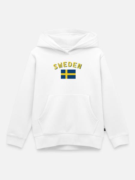 Schweden - Kinder Premium Organic Hoodie - Weiß