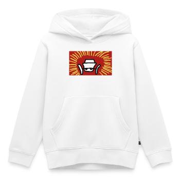 Auto-Figur Sonnenstrahlen - Kinder Premium Organic Hoodie - Weiß - Vorne - AI Model Kid Female (0cm)