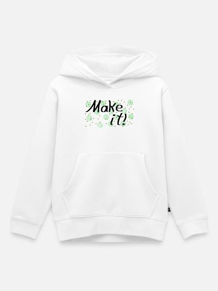 Glückspritzer mit Sternen - Kinder Premium Organic Hoodie - Weiß