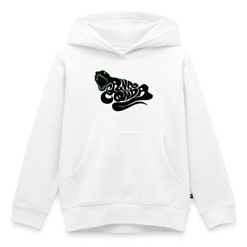 Anaconda retro serpent reptile monstre boa 70s et 80s - Sweat Premium à capuche enfant bio - blanc - Devant - AI Model Kid Female (0cm)