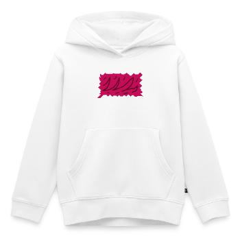 Farbexplosion Rosa Linien - Kinder Premium Organic Hoodie - Weiß - Vorne - AI Model Kid Female (0cm)