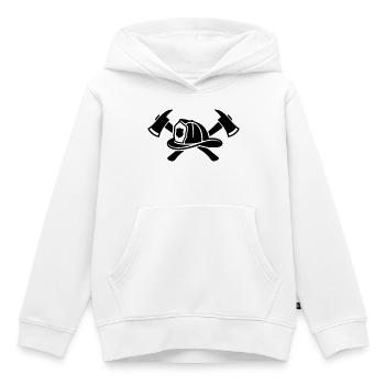 Feuerwehrhelm Aexte Logo - Kinder Premium Organic Hoodie - Weiß - Vorne - AI Model Kid Female (0cm)