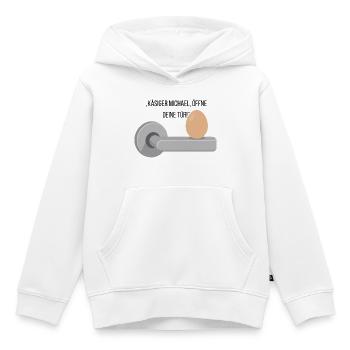 Käsiger Michael T-Shirt - Kinder Premium Organic Hoodie - Weiß - Vorne - AI Model Kid Female (0cm)