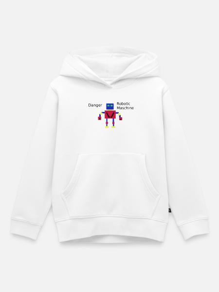 Pixelroboter  - Kinder Premium Organic Hoodie - Weiß