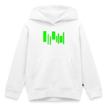 Neon Equalizer Rhythm - Kinder Premium Organic Hoodie - Weiß - Vorne - AI Model Kid Female (0cm)
