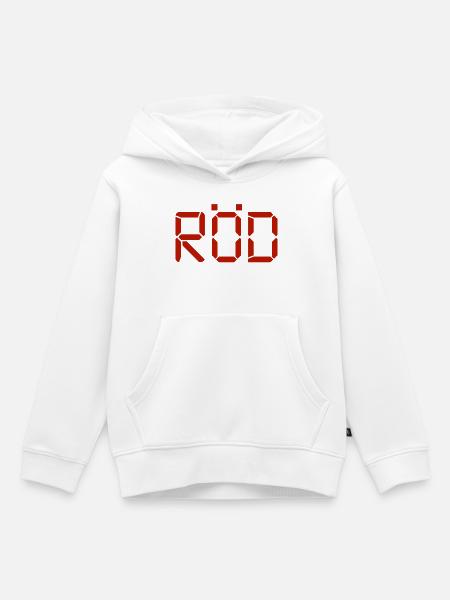 Rot – LCD - Kinder Premium Organic Hoodie - Weiß