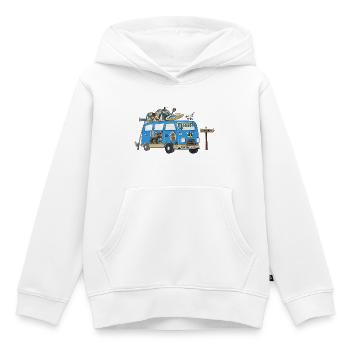 Schweden Camper Wohnmobil - Kinder Premium Organic Hoodie - Weiß - Vorne - AI Model Kid Female (0cm)
