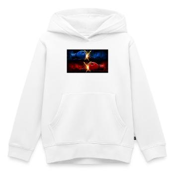 NA UDAR-ON-STREIK - Kinder Premium Organic Hoodie - Weiß - Vorne - AI Model Kid Female (0cm)