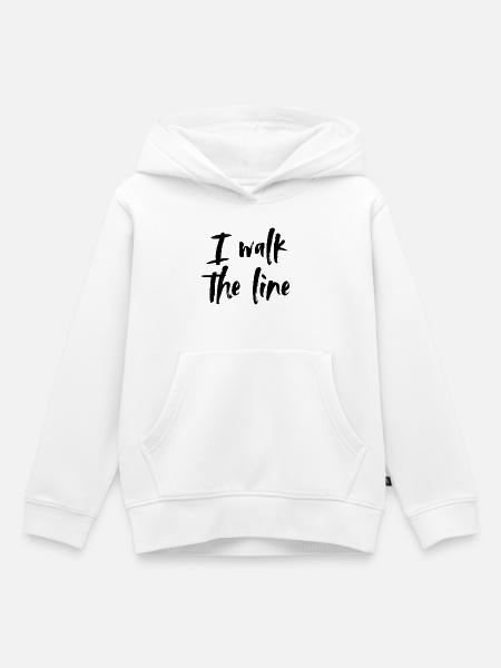 I walk the line - Kinder Premium Organic Hoodie - Weiß