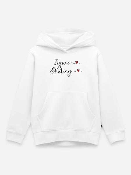 Eiskunstlauf - Kinder Premium Organic Hoodie - Weiß