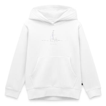 Fine-Line Segelboot Ruhestand dunkelblau Shirt - Kinder Premium Organic Hoodie - Weiß - Vorne - AI Model Kid Female (0cm)