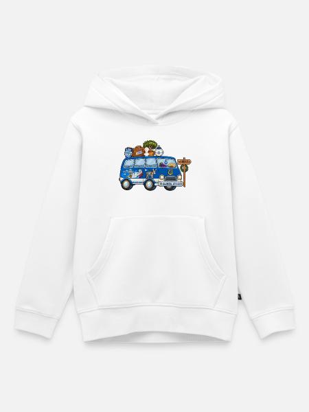 Griechenland Camper Wohnmobil - Kinder Premium Organic Hoodie - Weiß
