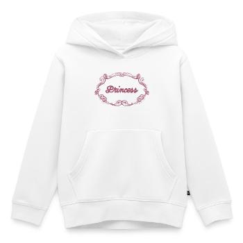 Rosa Prinzessin Schnörkelrahmen - Kinder Premium Organic Hoodie - Weiß - Vorne - AI Model Kid Female (0cm)