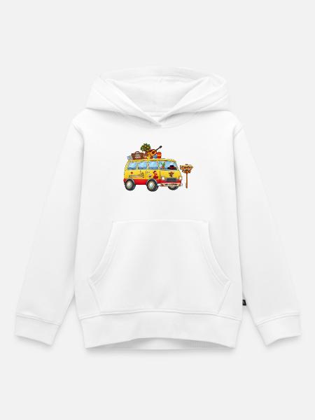 Spanien Camper Wohnmobil - Kinder Premium Organic Hoodie - Weiß