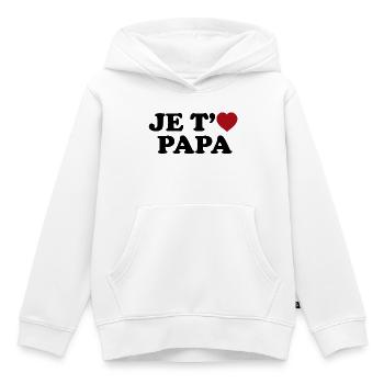 i love you dad - Kinder Premium Organic Hoodie - Weiß - Vorne - AI Model Kid Female (0cm)