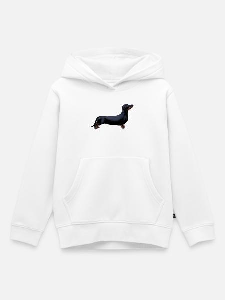 Dackel - Kinder Premium Organic Hoodie - Weiß