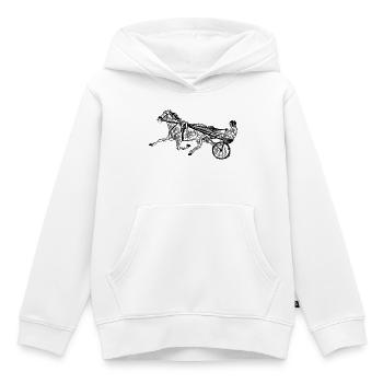 trotter - Sweat Premium à capuche enfant bio - blanc - Devant - AI Model Kid Female (0cm)