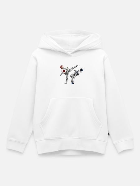 Kampfsport Taekwondo - Kinder Premium Organic Hoodie - Weiß