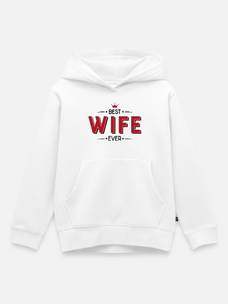 Ehefrau - Kinder Premium Organic Hoodie - Weiß