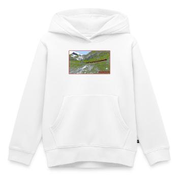 Graubünden Bergzug im Grünen - Kinder Premium Organic Hoodie - Weiß - Vorne - AI Model Kid Female (0cm)
