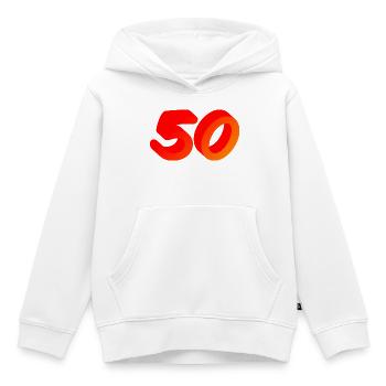 jahre alt, 50 leuchtende Farbe, gratulieren - Kinder Premium Organic Hoodie - Weiß - Vorne - AI Model Kid Female (0cm)