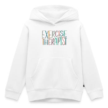 Thérapie de thérapeute de l’exercice - Sweat Premium à capuche enfant bio - blanc - Devant - AI Model Kid Female (0cm)