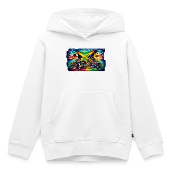Jamaika Karibik Reggae Musik Design - Kinder Premium Organic Hoodie - Weiß - Vorne - AI Model Kid Female (0cm)