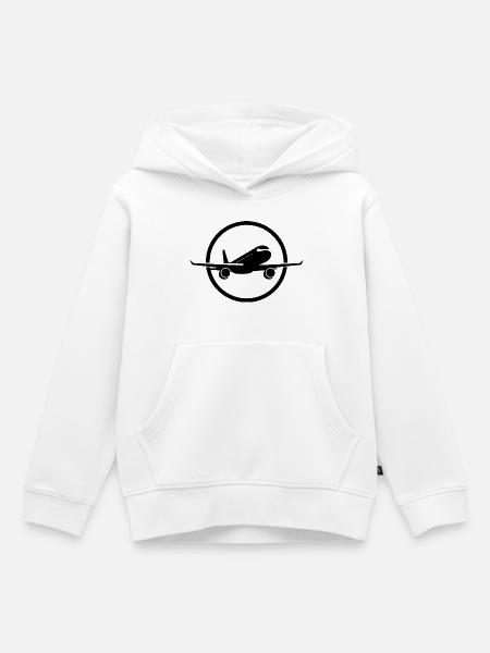 Luftfahrzeug - Kinder Premium Organic Hoodie - Weiß