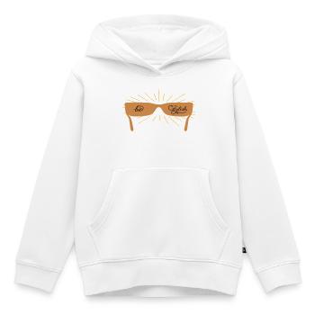be stylish mit einer Sonnenbrille - Kinder Premium Organic Hoodie - Weiß - Vorne - AI Model Kid Female (0cm)