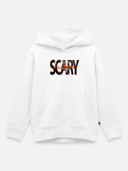 Gruseliges Halloween - Kinder Premium Organic Hoodie - Weiß